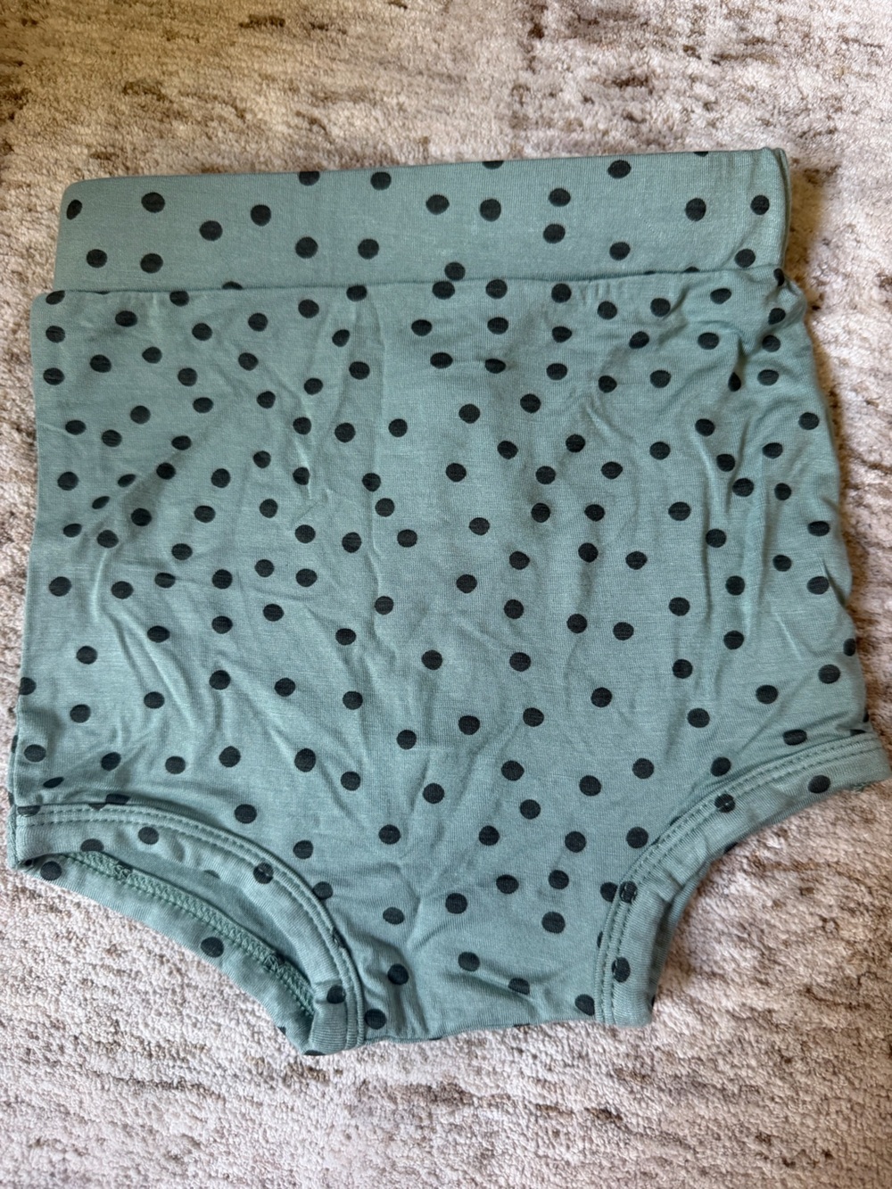 3-6 months kate quinn Green Polka Dot bamboo bloomers